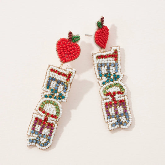 Teacher Beaded Earrings