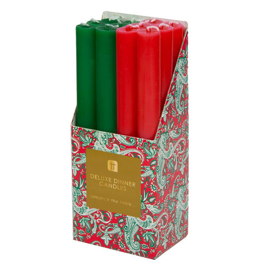 Red & Green Taper Candles