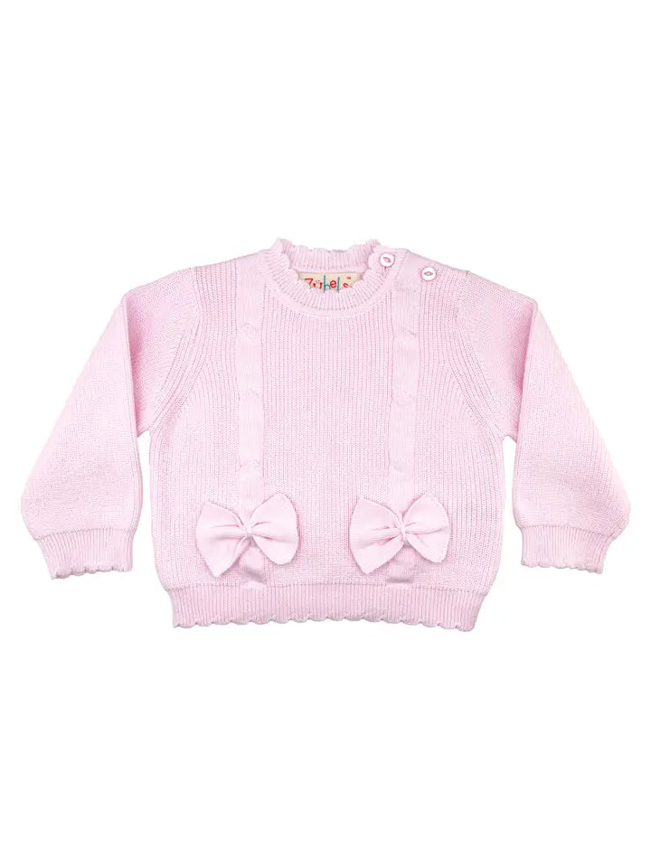 Pink Bows Baby Sweater