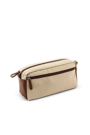 Light Brown Canvas Toiletry Bag