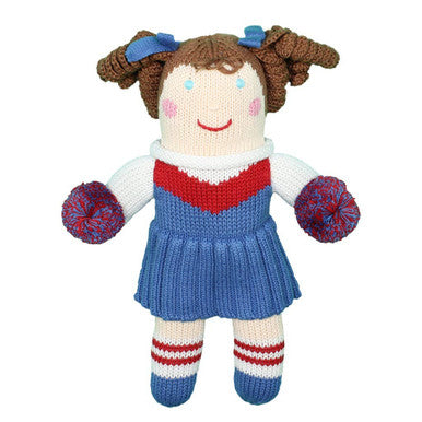 Red & Blue Crochet Cheerleader Rattle