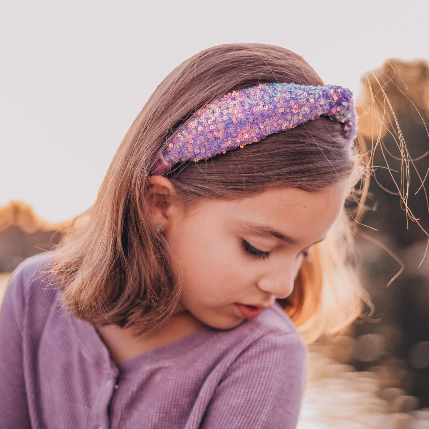 Girl’s Purple Sequin Headband