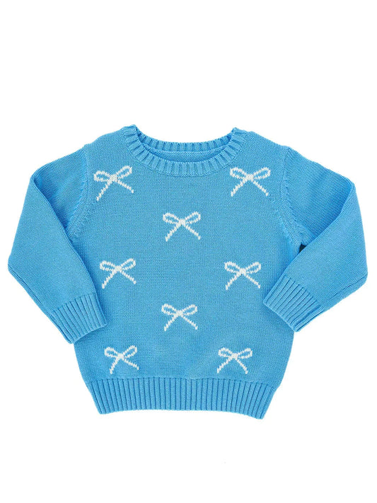 Sarah Blue Bows Sweater