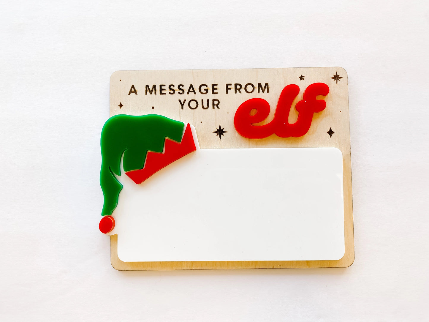 A Message From Your Elf Dry Erase Board