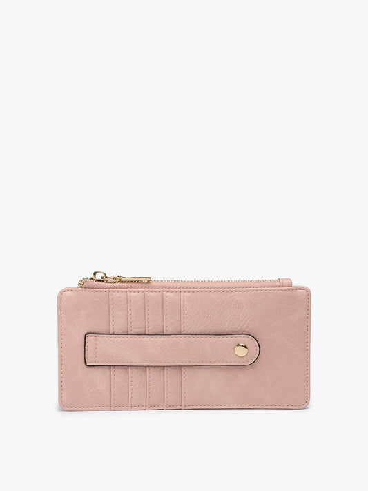 Dusty Pink Saige Slim Cardholder Wallet