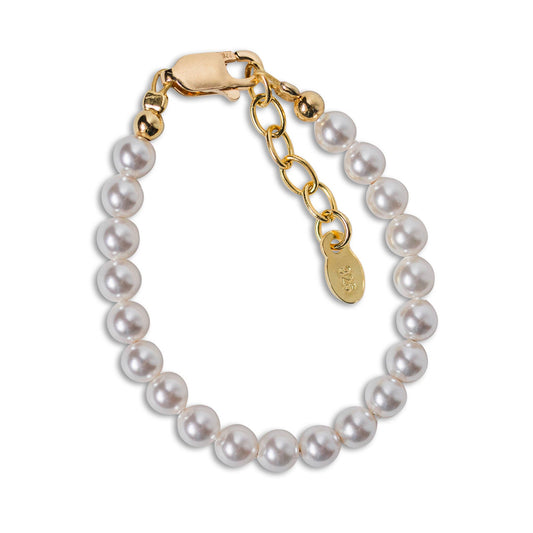 Audrey 14K Gold-Plated Pearl Baby Bracelet
