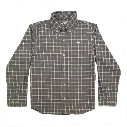 Folly Island Olive Flannel Shirt