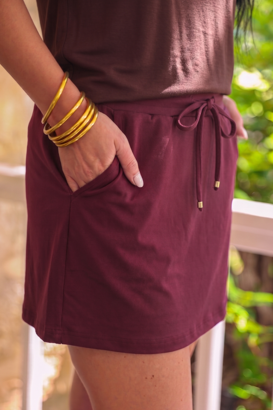 Maroon Motion Skort