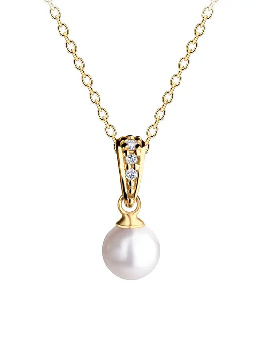 Children's Gold Pearl Pendant Necklace