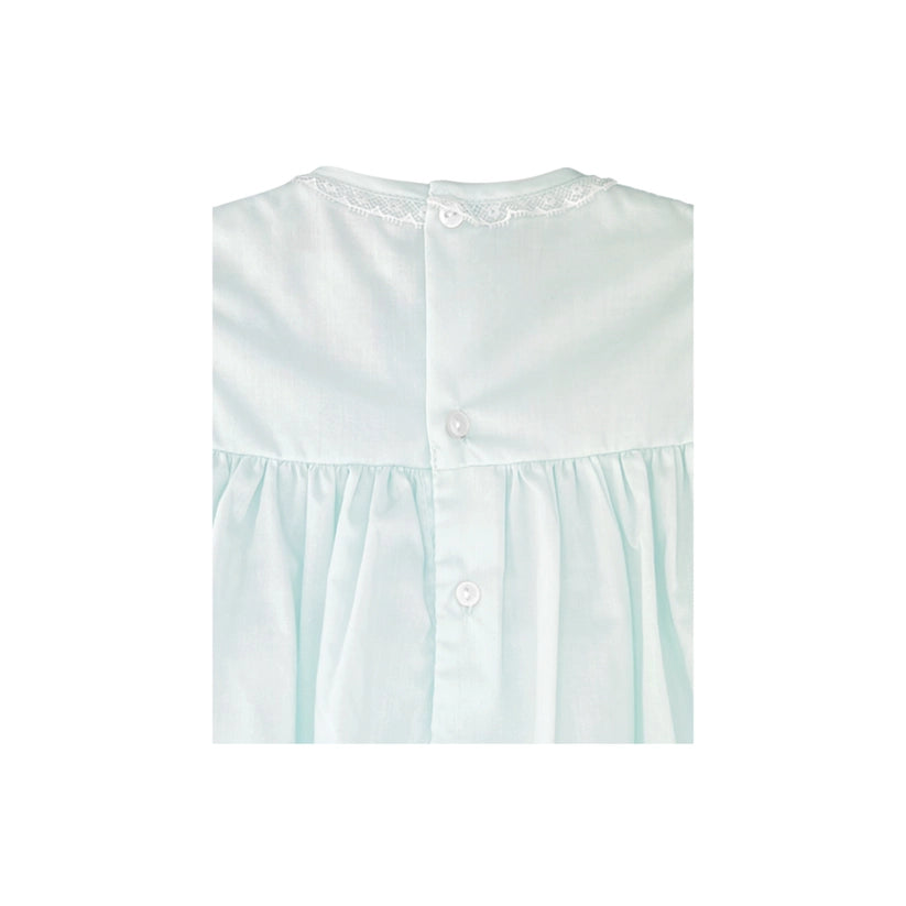 Mint Smocked Top French Lace Dress