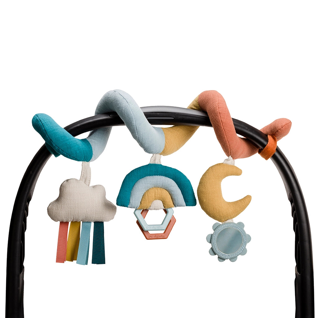 Bitzy Rainbow Spiral Car Seat Toy