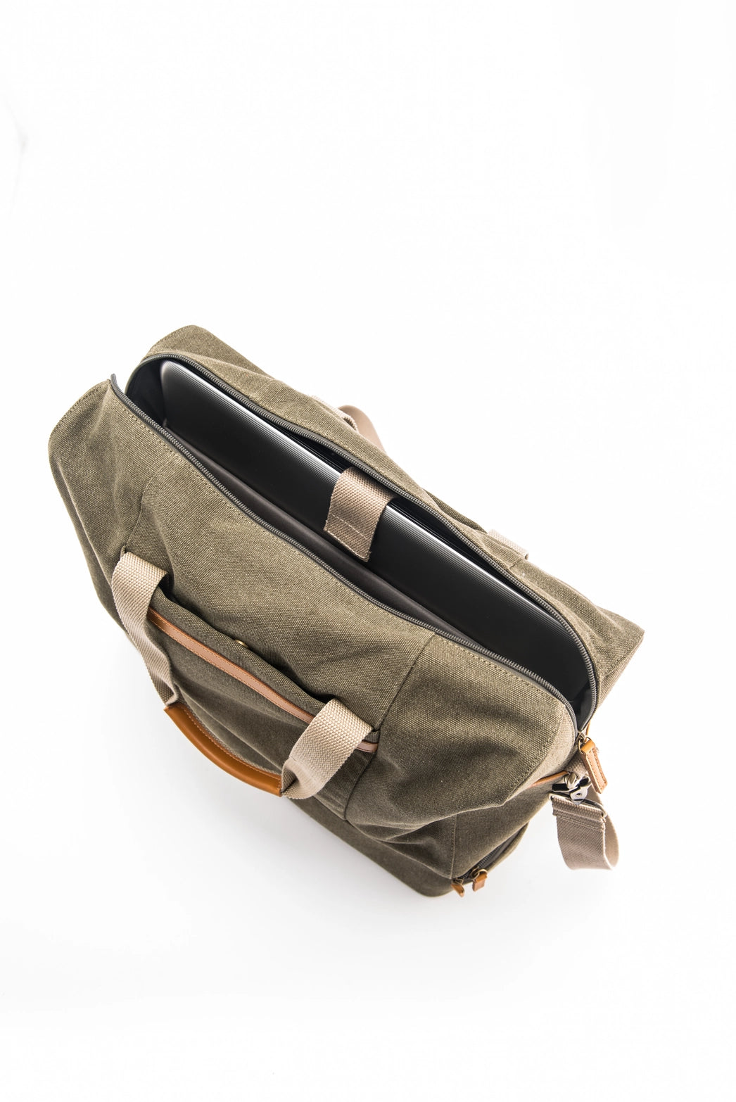 Olive Canvas Carry On Bag