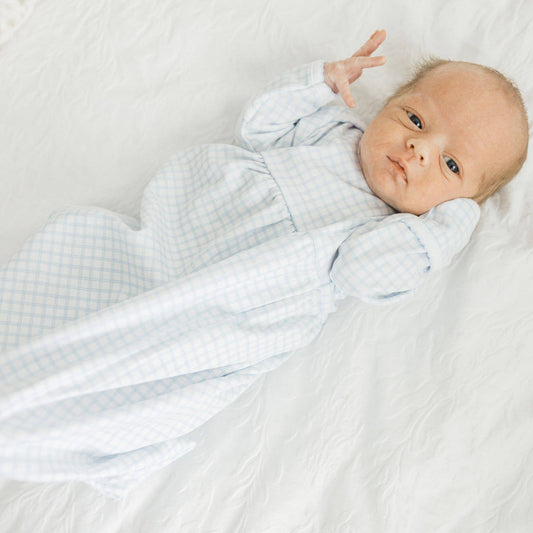 Light Blue Peek-A-Boo Wishes Gathered Gown