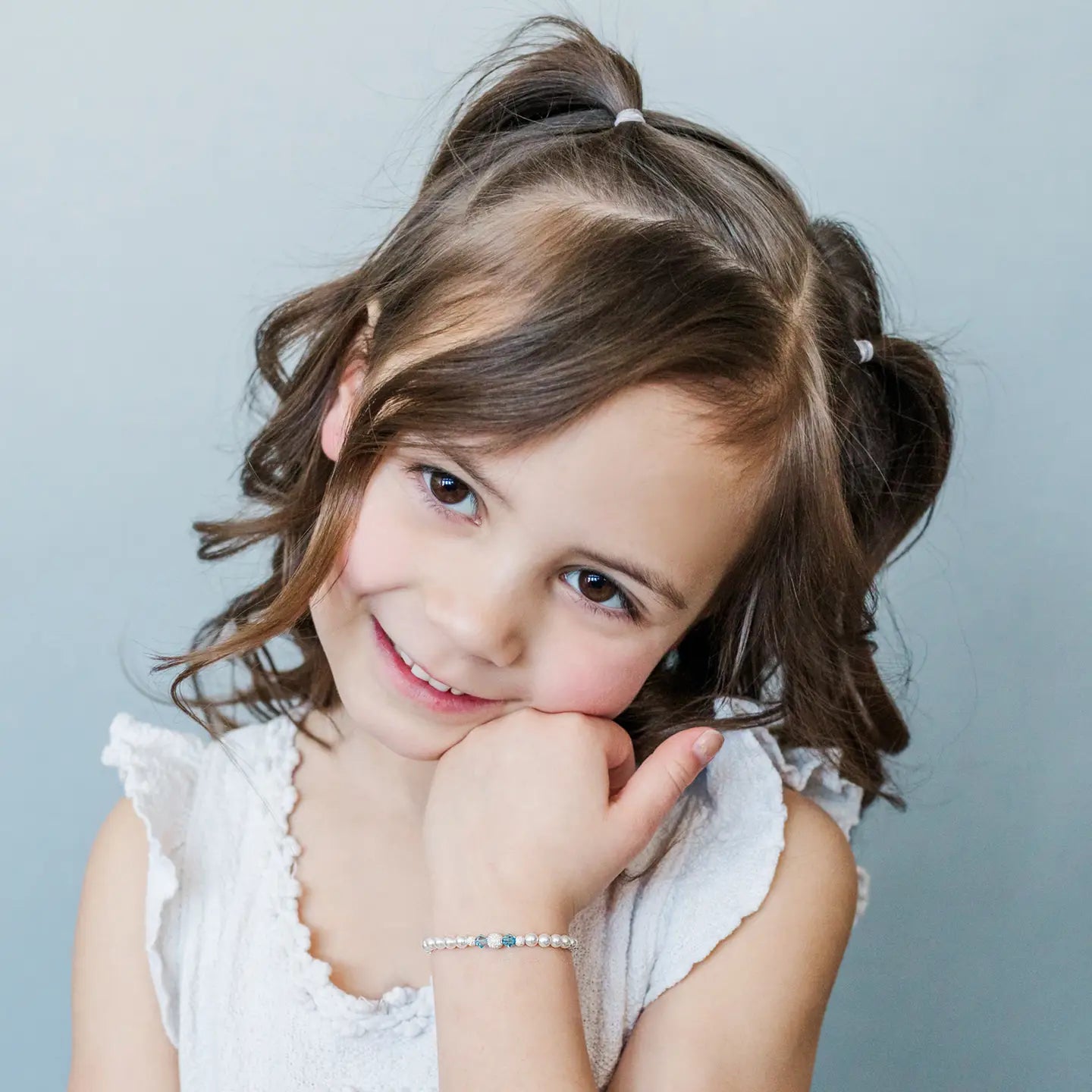 Kora Silver & Blue Pearl Bracelet