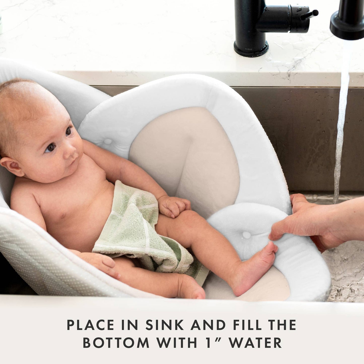 White/Honey Lotus Baby Bath Seat