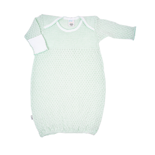 Paty Mint Gown with Mint Trim (No Bow)