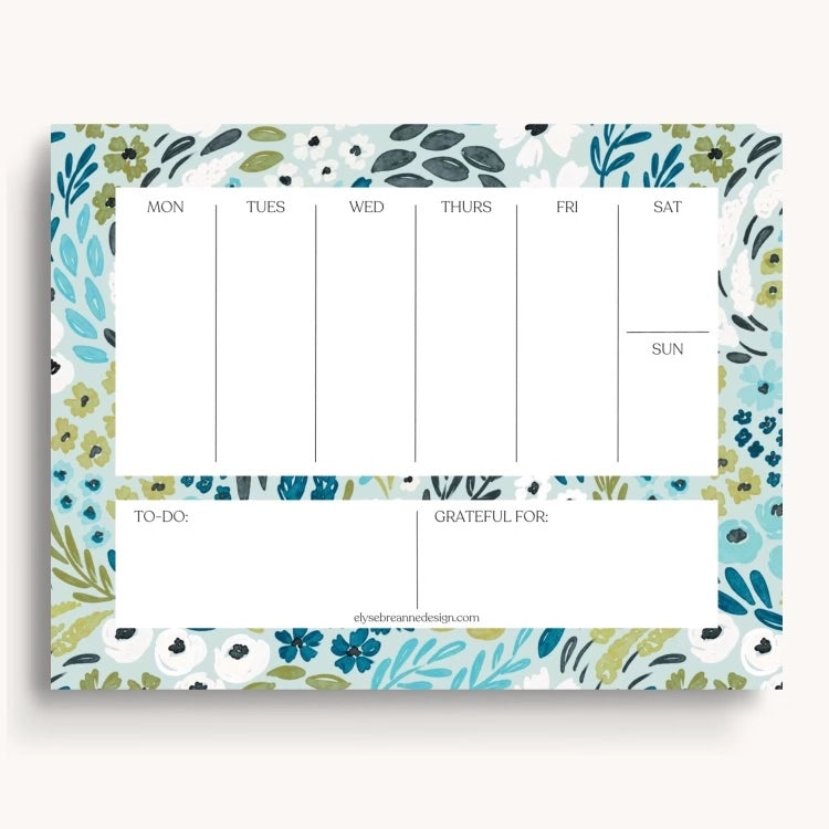 Waterfall Floral Weekly Planner