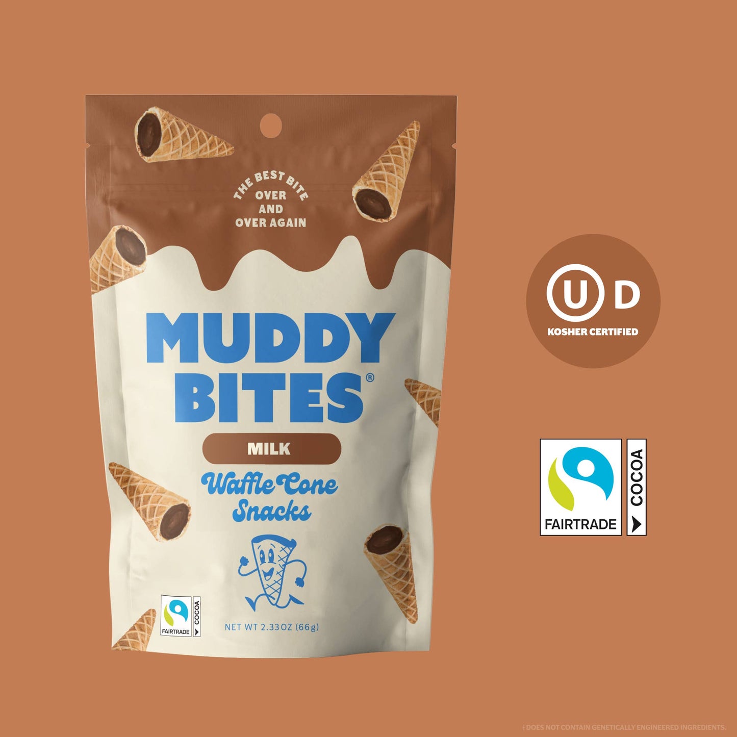 Muddy Bites Milk Chocolate Waffle Cones Snacks