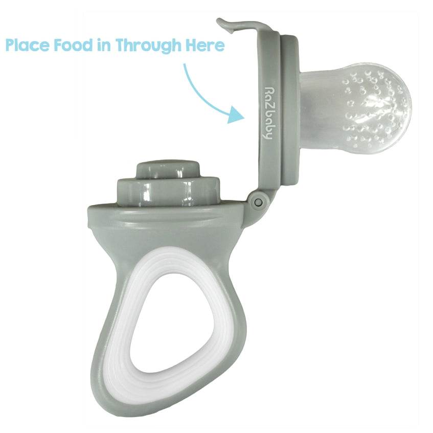 Teether & Fruit Feeder In Grey