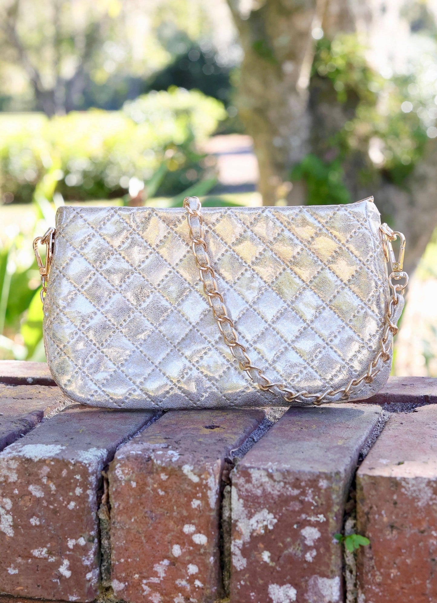 Livi Quilted Crossbody - Champagne Pop