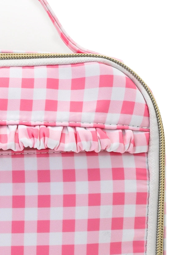 Pink Gingham Ruffle Lunch Box