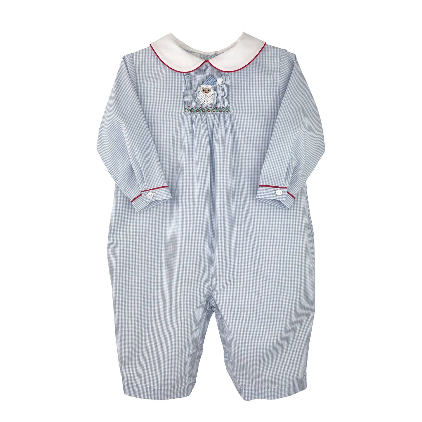 Blue Hand Smocked Santa Longall