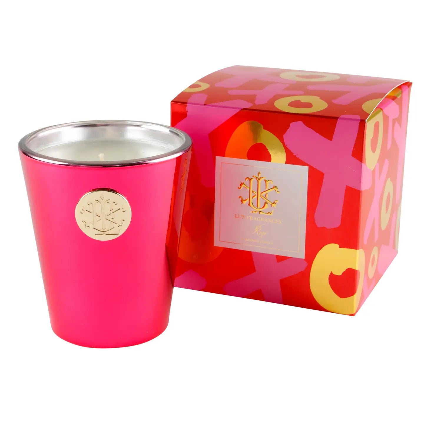 Lux Rose 8 oz Designer Box Candle