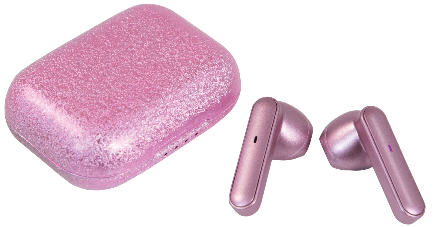 Pink Glitter Wireless Earbuds