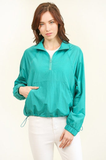 Out And About Aqua Windbreaker