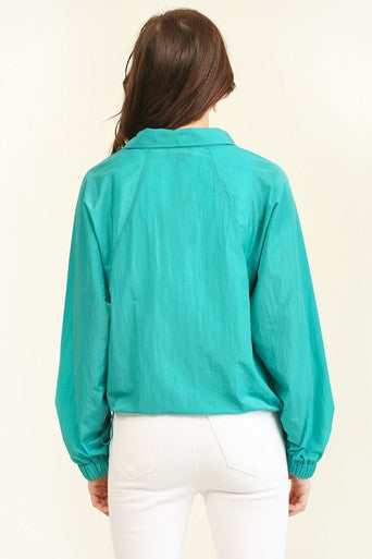 Out And About Aqua Windbreaker