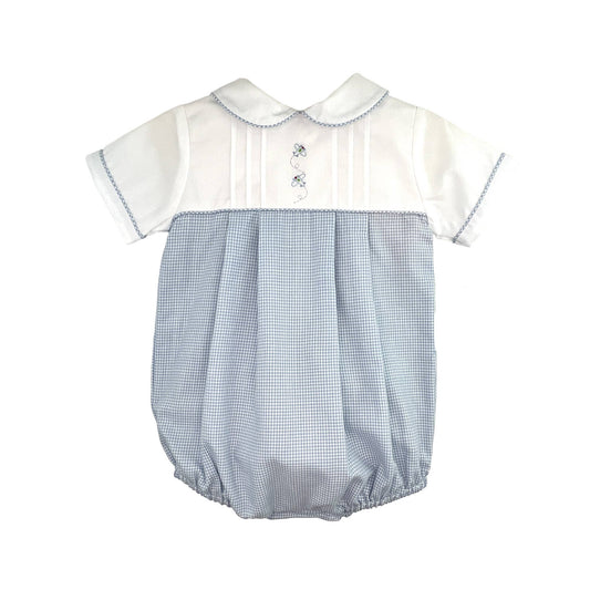 Embroidered Airplane Mini Check Bubble