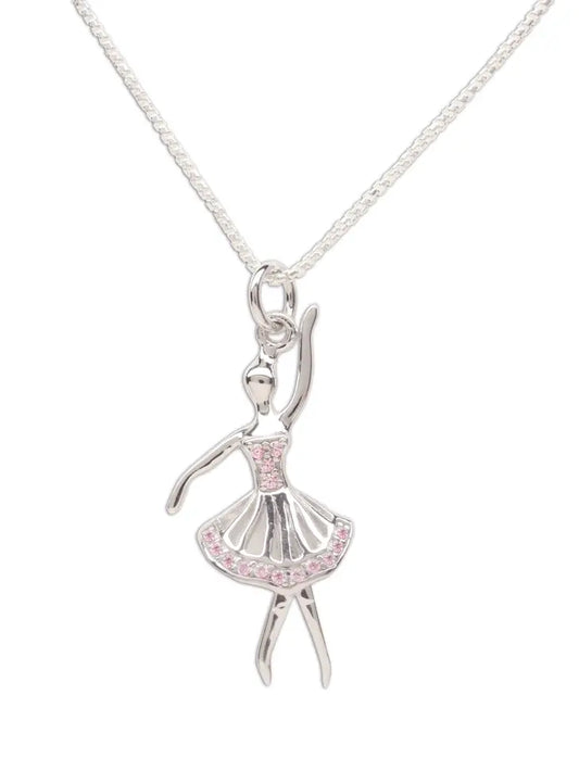 Children's Silver Ballerina Necklace