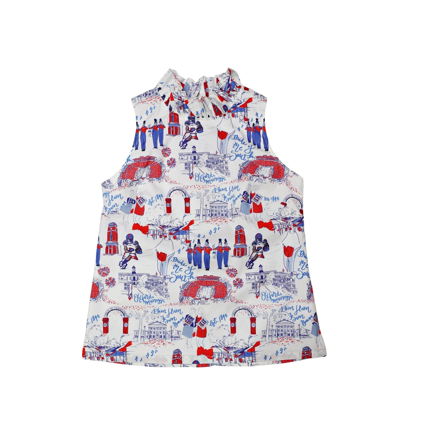 Ole Miss Toile Sleeveless Top