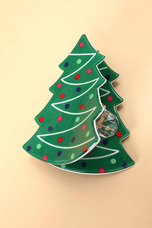 Christmas Tree Claw Clip