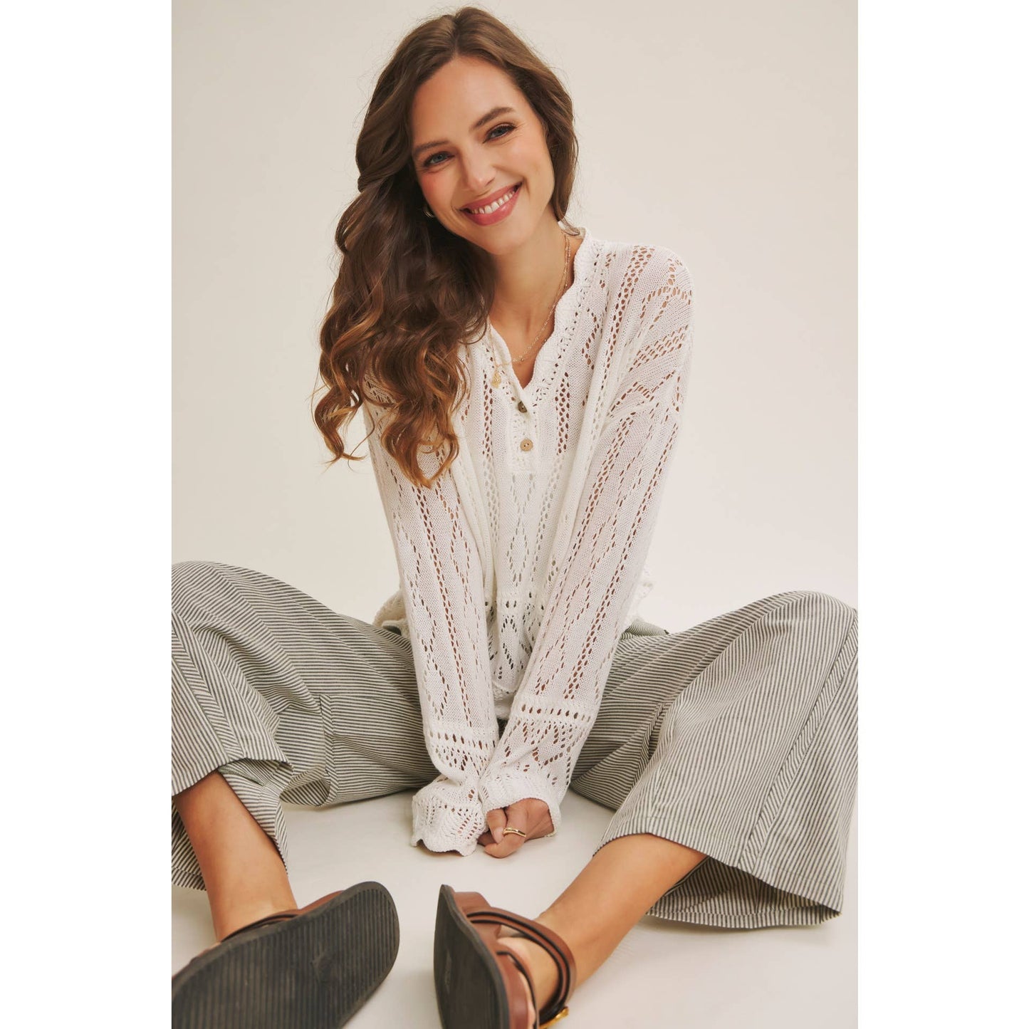 Coastal Wishes White Crochet Top