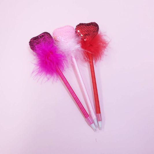 Valentine’s Fuzzy Heart Pen