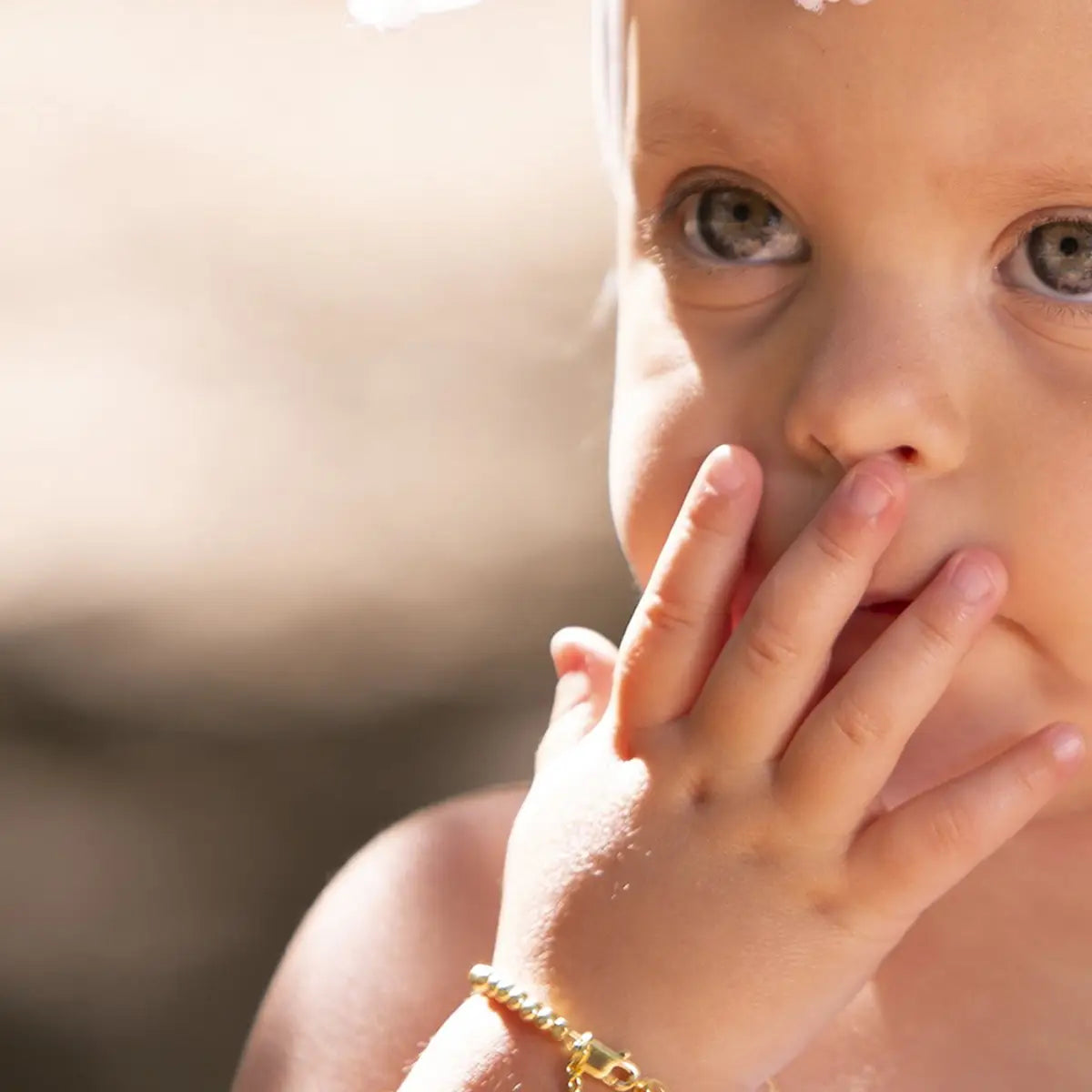 Lenox 14K Gold Plated Cross Baby Bracelet