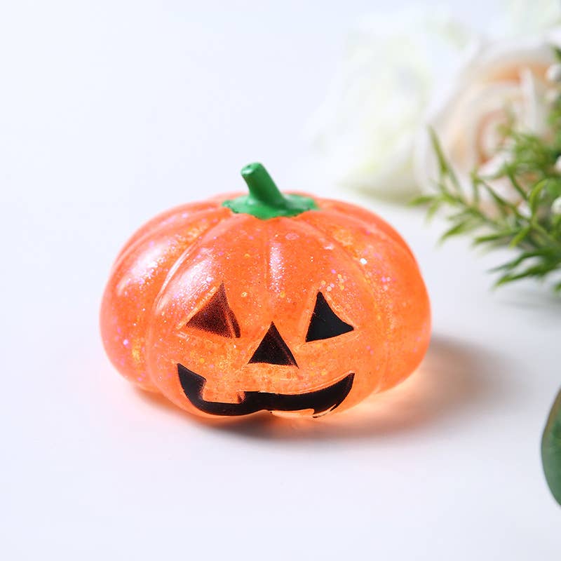Squeeze Glittered Pumpkin Squishy
