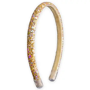 Girl's Gold Thin Glitter Headband