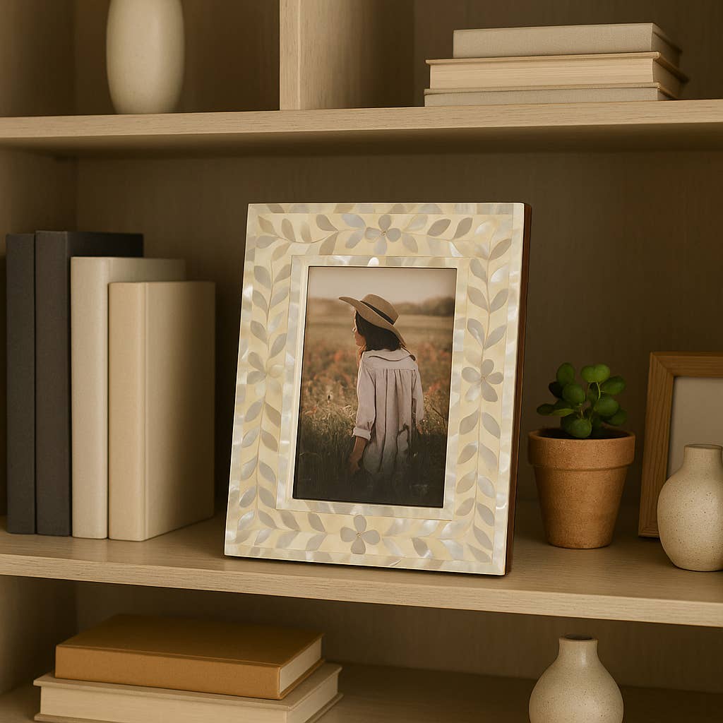 Mother Of Pearl 4x6 Photo Frame