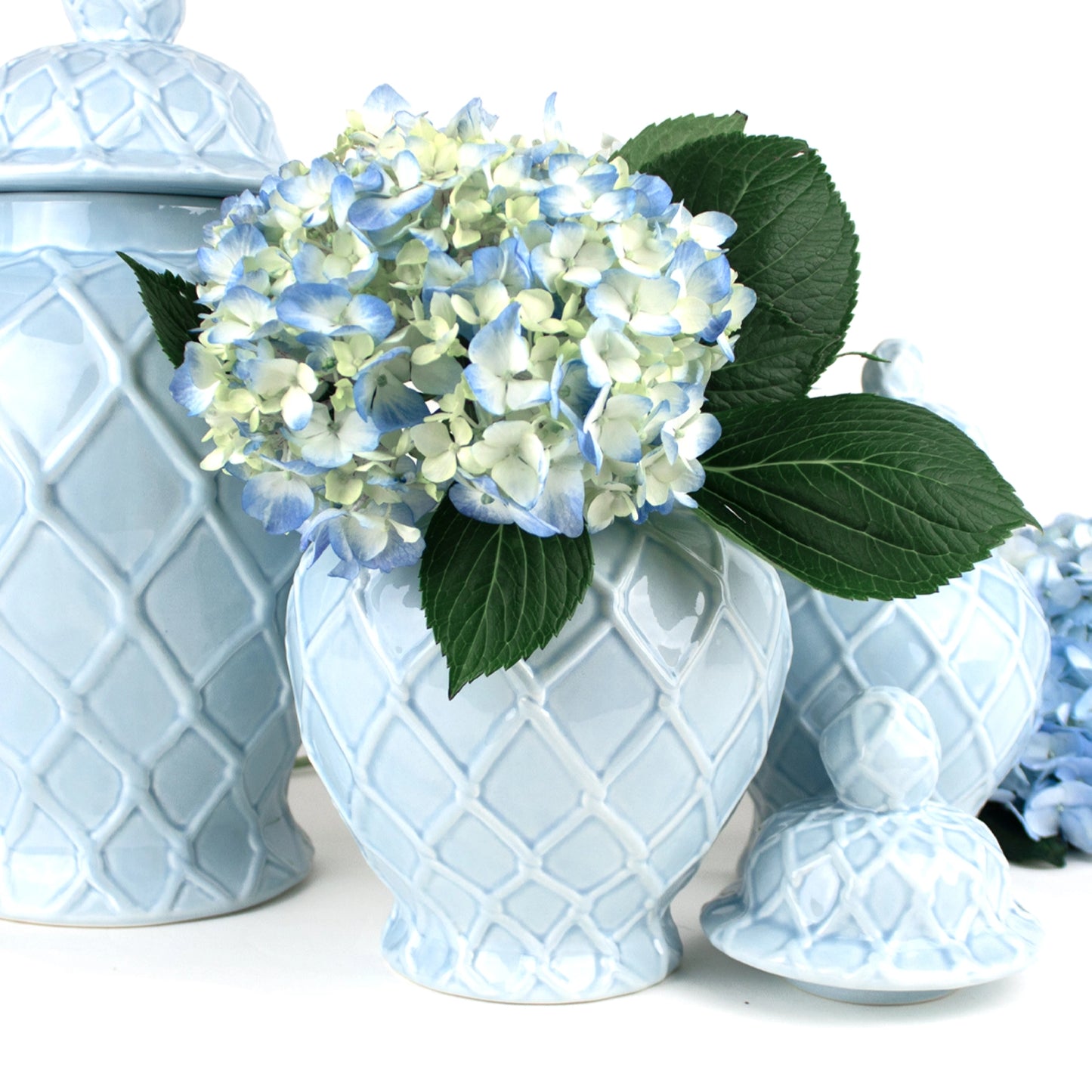 Large Light Blue Ginger Jar