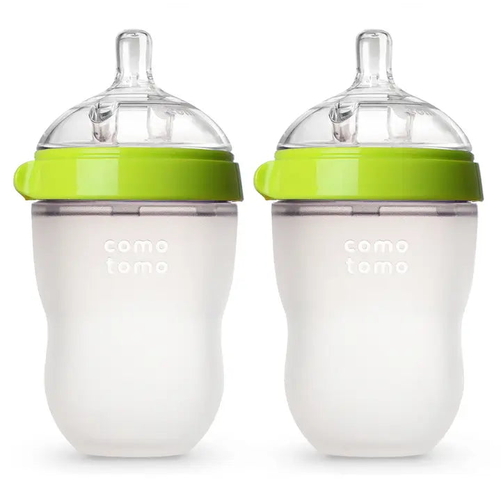 Comotomo Green 8 oz. Baby Bottle Double Pack