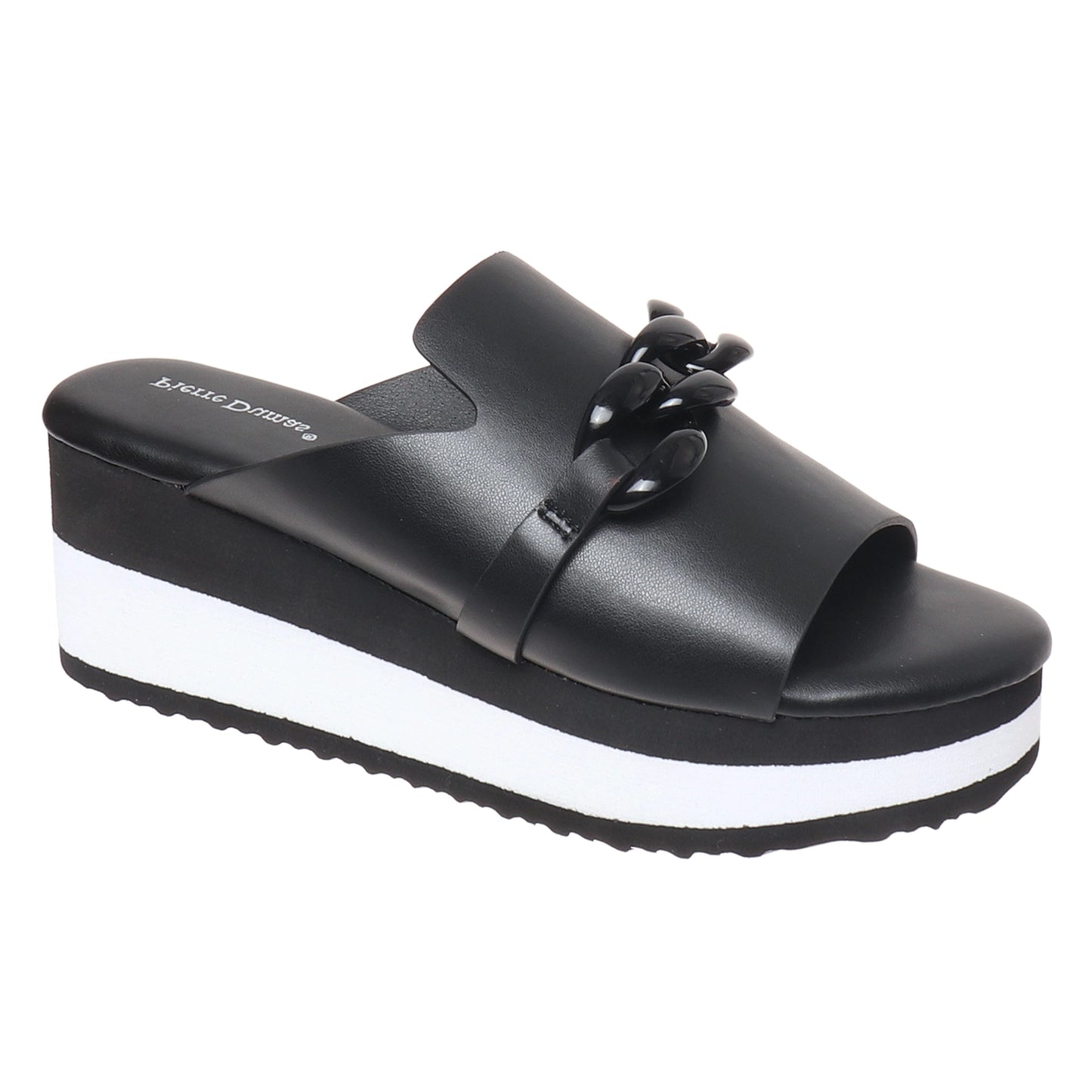 Right Direction Black Platform Sandals