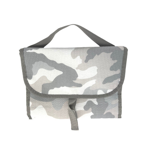 Snow Camo Seersucker Hanging Organizer