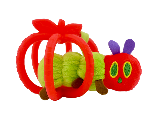 The Very Hungry Caterpillar Silicone Apple & Plush Rattle Set