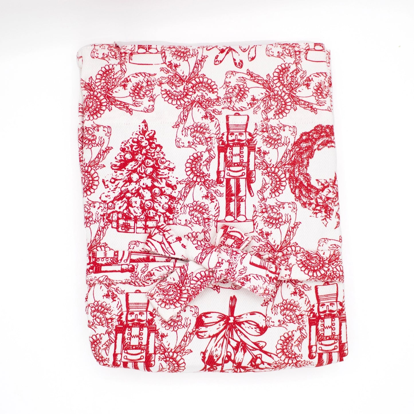 Red Nutcracker Toile Apron