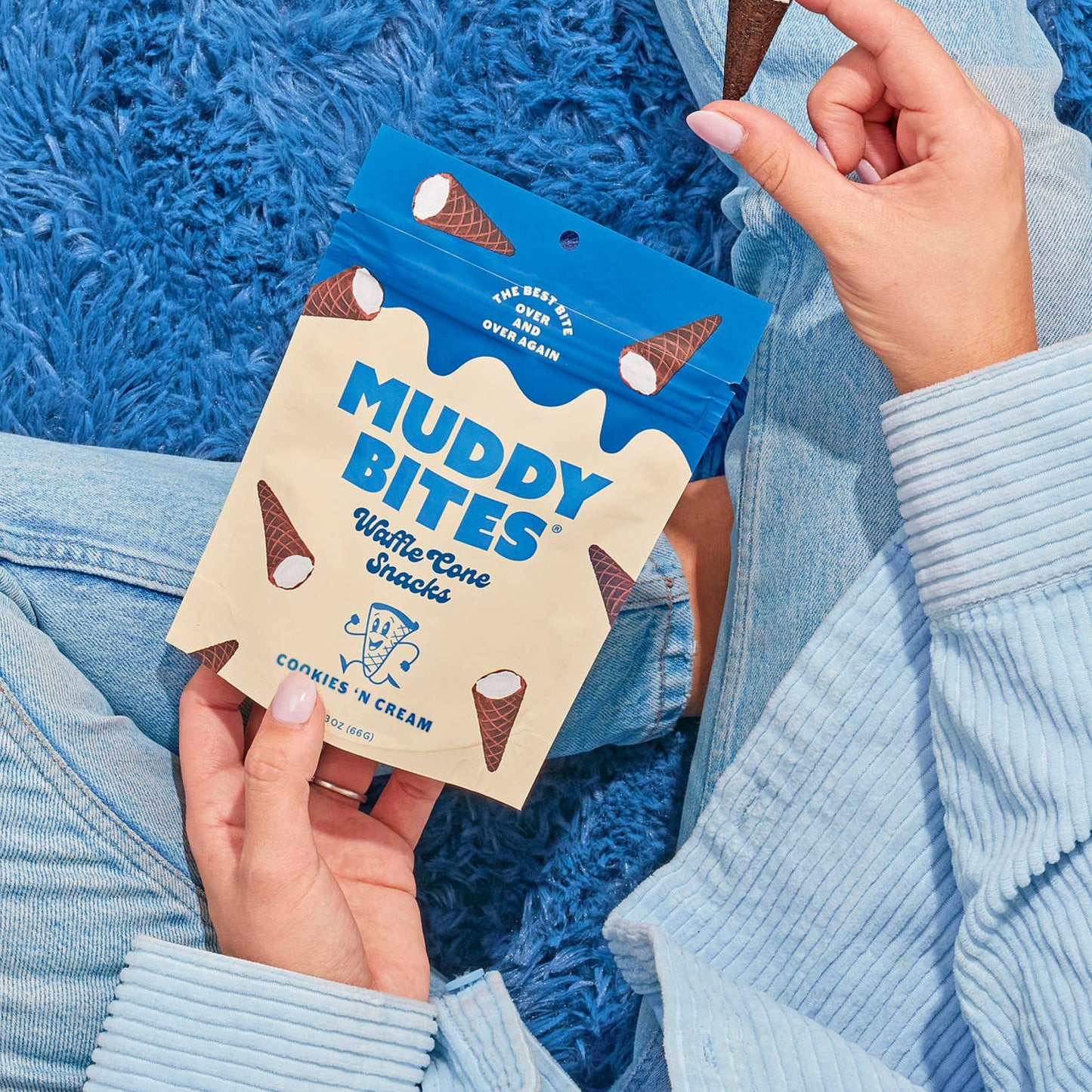 Muddy Bites Cookies 'N Cream Waffle Cones Snacks