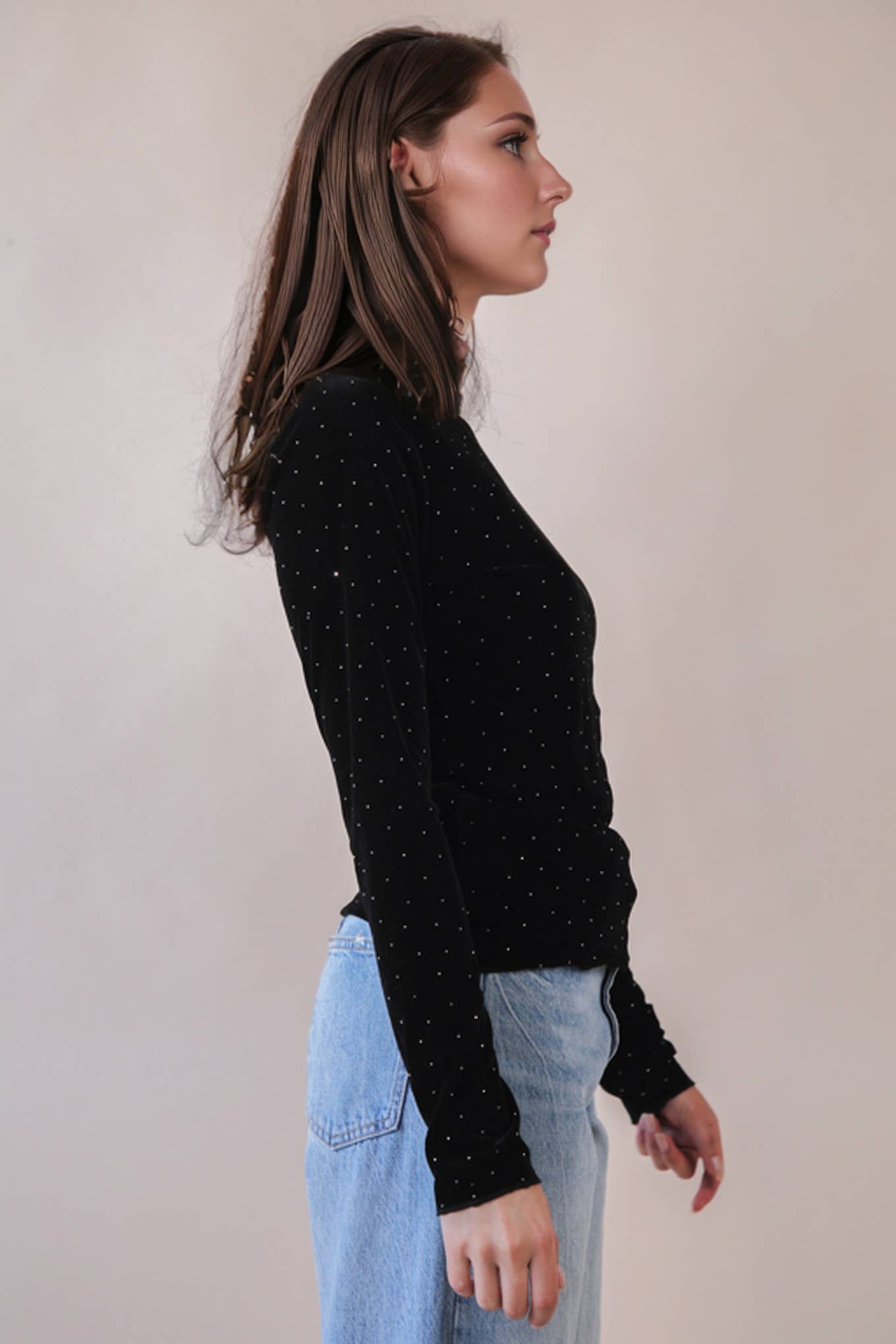 Black Leopard Layering Top