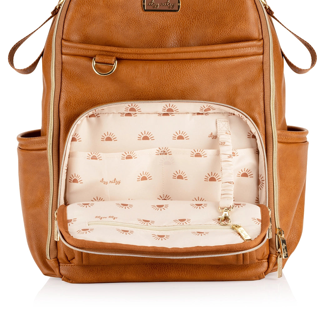 Cognac Boss Plus Diaper Bag Backpack