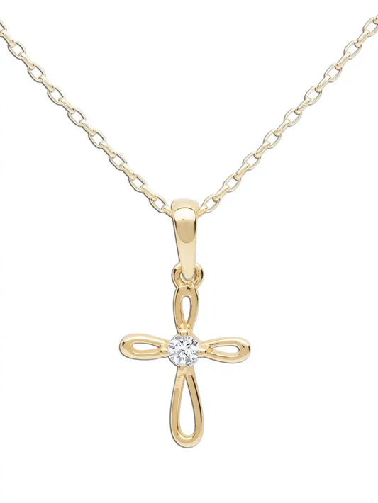 Children's Gold Open Cross Necklace